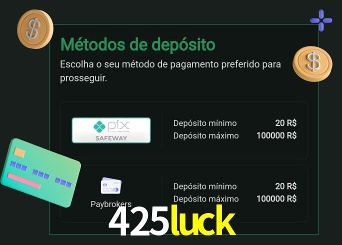 O cassino 425luck oferece uma grande variedade de métodos de pagamento